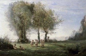 Jean-Baptiste-Camille Corot - Ronde d'Amours: Leher du Soleil