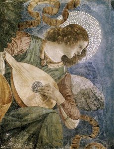 Melozzo Da Forli - Music-making Angel with Lute