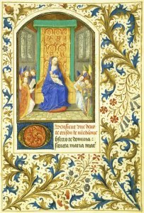 Simon Marmion - The Virgin Enthroned : Book of Hours (Detail)
