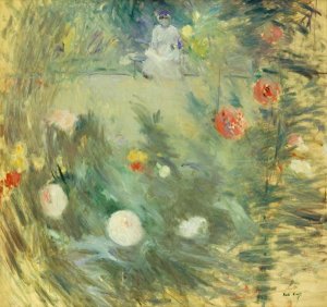 Berthe Morisot - Nourrice au fond d'un jardin