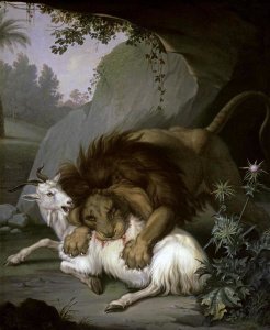 Wenzel Peter - A Lion Attacking a Goat