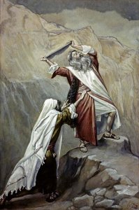 James Tissot - Moses Destroys the Tablets of the Ten Commandments