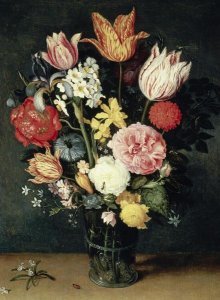 Balthasar Van der Ast - Tulips, Roses and other Flowers in a Glass