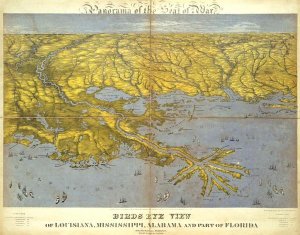 John Bachmann - Louisiana, Mississippi, Alabama and Part of Florida, 1861