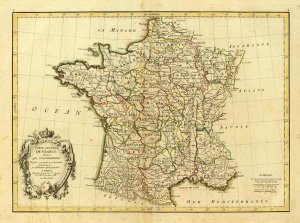 Rigobert Bonne - France, carte generale, 1786