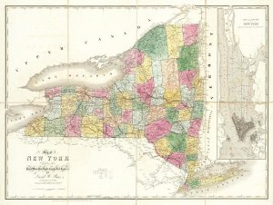 David H. Burr - Map of New York, 1839