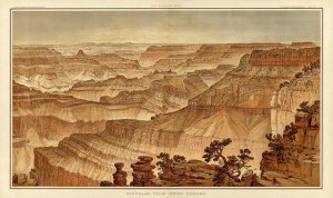 William Henry Holmes - Grand Canyon - Panorama from Point Sublime (Part III. Looking West), 1882