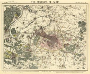 Letts Son and Co. - Environs Paris, 1883