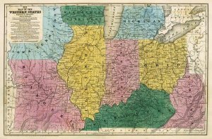 Samuel Augustus Mitchell - Map of the Western States, 1839