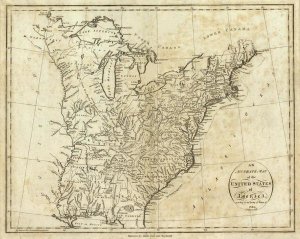 John Reid - Map of the United States of America, 1796