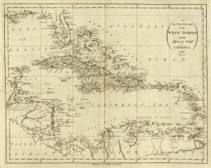 John Reid - Map of the West Indies, 1796
