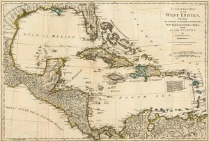 Robert Sayer - A Complete Map of the West Indies, 1776