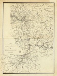 United States War Department - Civil War Map Showing the Operations of the Armies against Richmond and Petersburg, 1865