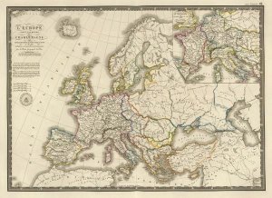 Adrien Hubert Brue - L'Europe sous l'Empire de Charlemagne, 1826