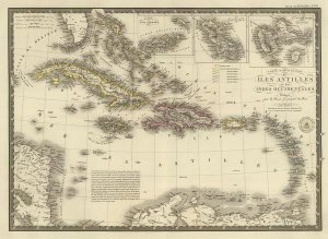 Adrien Hubert Brue - Iles Antilles ou des Indes Occidentales, 1828