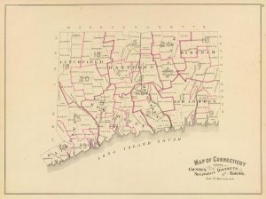 D.H. Hurd and Co. - Connecticut: Senatorial districts, 1893