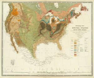 Henry Darwin Rogers - Geological map of the United States, 1856