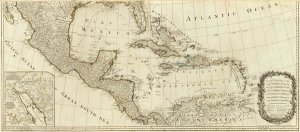 Thomas Pownall - A new map of North America, with the West India Islands (Southern section), 1786