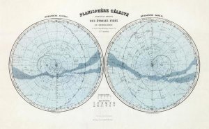 J. Migeon - Planisphere Celeste, Hemisphere Austral, Hemisphere Boreal, 1892