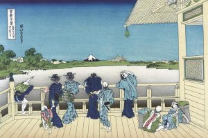 Hokusai - Sazai Hall - 500 Rakanji Temple, 1830