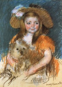Mary Cassatt - Child Holding A Dog 1901