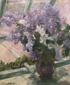 Mary Cassatt - Lilacs In A Window 1880