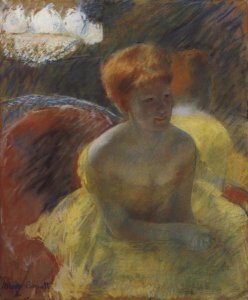 Mary Cassatt - Lydia Leaning On Her Arms Seated In A Loge 1879