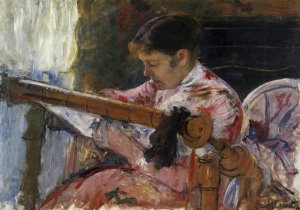 Mary Cassatt - Lydia Seated At An Embroidery Frame 1881