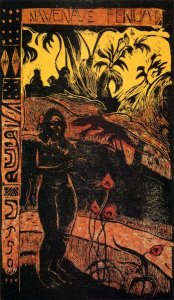 Paul Gauguin - Delightful Land Woodcut