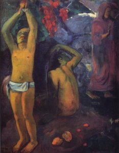 Paul Gauguin - Tahitian Man With His Arms Raised