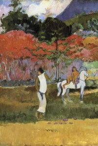 Paul Gauguin - Women And White Horse Detail