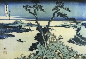 Hokusai - A View Of Mount Fuji Across Lake Suwa In Shinano Province 1831