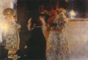 Gustav Klimt - Schubert At The Piano 1899