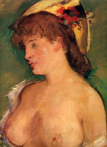 Edouard Manet - Blonde Woman with Bare Breasts