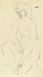 Amedeo Modigliani - Squatting Nude 2