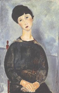 Amedeo Modigliani - Young Seated Girl With Brown Hair