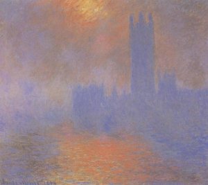 Claude Monet - London Parliament With The Sun Breaking Through Fog