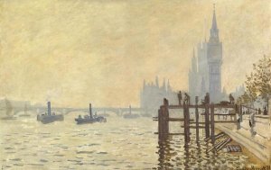 Claude Monet - The Thames Below Westminster 1871