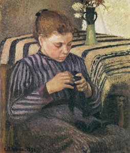 Camille Pissarro - Young Woman Mending 1895