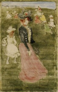 Maurice Brazil Prendergast - Lady In Pink Skirt