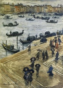 Maurice Brazil Prendergast - Rainy Day Venice 1899