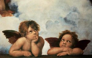 Raphael - Cherubs Virgin Mary (detail)