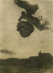 Odilon Redon - Devil Carrying Off A Head