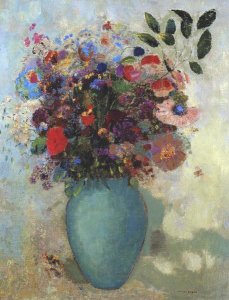 Odilon Redon - Flowers In A Turquoise Vase