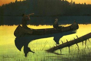 Frederic Remington - Calling The Moose