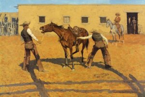 Frederic Remington - His First Lesson