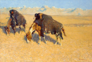 Frederic Remington - Indians Simulating Buffalo