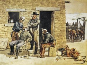 Frederic Remington - Sunday Morning Toilet On The Ranch