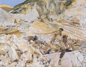 John Singer Sargent - Bringing Down Marble from Quarries to Carrara