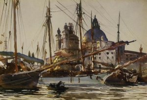 John Singer Sargent - The Church of Santa Maria della Salute from Giudecca, 1904-09